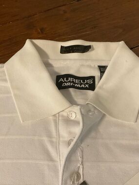 Aureus Dri-Max White Men's Polo